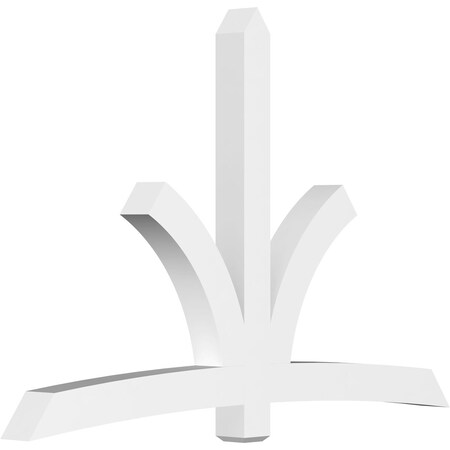 Ekena Millwork Davenport Architectural Grade PVC Gable Bracket, 96"W x 64"H x 6"D x 6"F, 16/12 Pitch GBP096X64X0606DAV00